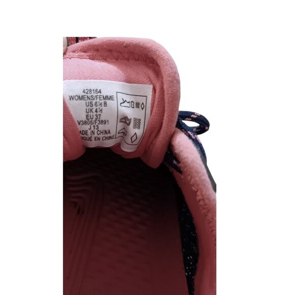 LANDS' END Cute‎ Sneakers 6.5 Blue Pink Suede Mesh Hiking Walking Comfort School - Picture 8 of 10